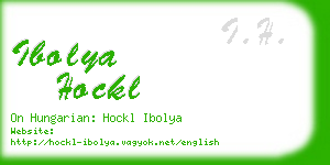 ibolya hockl business card